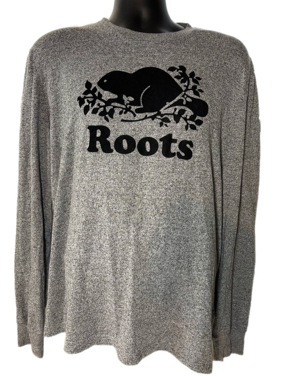 Roots Other - Roots Grey Crewneck Sweatshirt with Black Logo